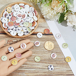 2 пакетик деревянных пуговиц с 2 отверстиями&nbsp;BUTT-SP0001-21