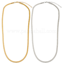 4 шт. 2-х цветные цепочки-елочки из нержавеющей стали 304&nbsp;NJEW-BBC0001-45