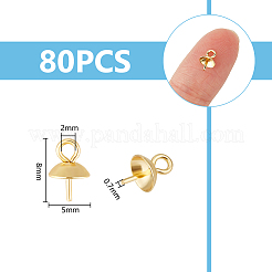 80 шт. подвески-булавки с чашечкой из нержавеющей стали 201 STAS-UN0054-52