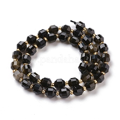 Естественный золотистый отлив обсидиан бисер пряди G-K303-A30-8mm