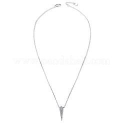 925 треугольное ожерелье с подвеской из стерлингового серебра с кубическим цирконием TS-N335-S