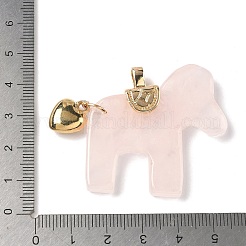 Резные подвески из натурального розового кварца&nbsp;G-C274-02G