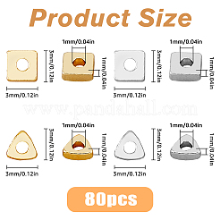 320шт 4 стильные латунные бусины KK-FH0006-89