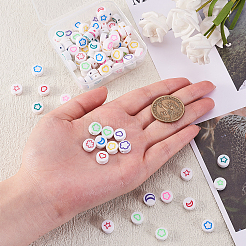 100шт бусины из полимерной глины ручной работы&nbsp;CLAY-CJ0001-54