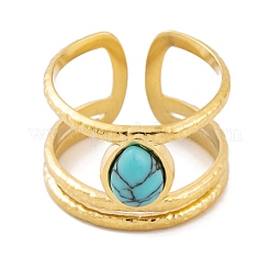 Ионное покрытие (IP) каплевидные открытые манжетные кольца из нержавеющей стали 304&nbsp;RJEW-G314-05G