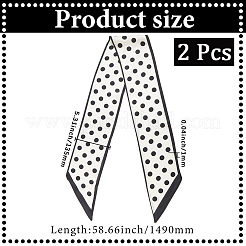 Шарф из полиэстеровой ткани с узором в горошек для женщин и девочек&nbsp;AJEW-WH20072-65
