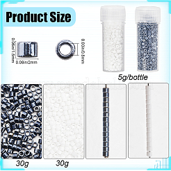 60 г 2-х видов цилиндрических бусин SEED-SC0001-26