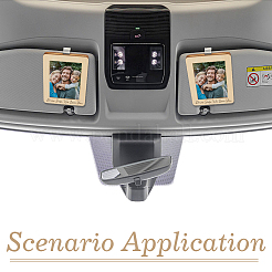 2 прямоугольная деревянная фоторамка для автомобильного козырька с железными зажимами&nbsp;AJEW-ME0002-33