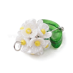 Подвески-цветы из стеклянных бусинок PALLOY-MZ00521-02