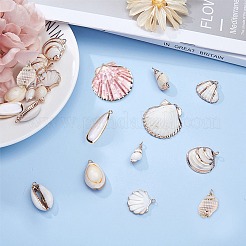 Гальванические подвески из натуральных ракушек SSHEL-SC0001-03