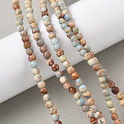 Нити бусин из окрашенного натурального регалита/императорской яшмы/морского осадка яшмы&nbsp;G-B124-C05-04