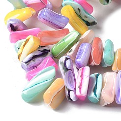 Окрашенные нити натуральных бусин-ракушек трохуса X-SSHEL-C013-09G