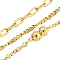 Многослойные ожерелья из нержавеющей стали 304 с ионным покрытием (IP)&nbsp;LS-NJEW-S426-07G