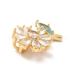 Латунные микропаве прозрачные подвески с фианитом KK-I695-026G