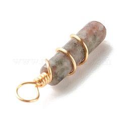 Подвески из яшмы из натуральных сливовых цветов PALLOY-JF01133-02