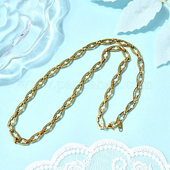2 шт. 2 стиля ожерелий из нержавеющей стали 304 с цепочкой с перекрестными звеньями для пары NJEW-JN05433