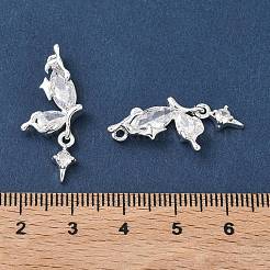 Подвески из латуни с прозрачным фианитом&nbsp;KK-C168-25S