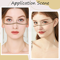 2 шт. 2-цветные сплавные витые цепочки для носа&nbsp;PURS-CY0001-01