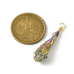 Гальванические подвески из натуральной медной проволоки с кристаллами кварца&nbsp;PALLOY-JF02584-01