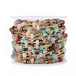 Цепи из бисера ручной работы из натурального и синтетического камня CHC-E019-02B