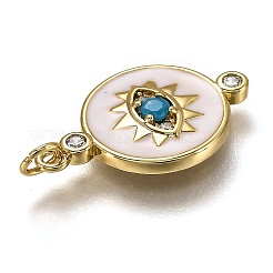 Подвески из латуни с микропейвом и прозрачным и темно-голубым фианитом&nbsp;X-ZIRC-B0003-29G