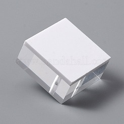 Квадратные акриловые подставки для колец для пальцев RDIS-WH0001-22