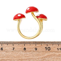 Латунные эмалевые открытые манжеты для женщин RJEW-U057-23G-03