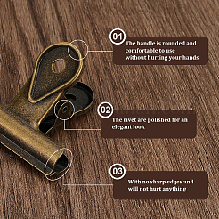 8 шт. железные зажимы для бумаг&nbsp;AJEW-CP0009-81