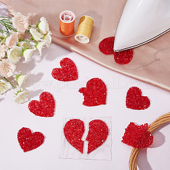 10 шт. 5-х размеров сердечки из смоляных страз&nbsp;DIY-AR0002-02