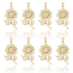 8 шт. латунный микропаве кубический цирконий с подвесками из смолы KK-BBC0020-65