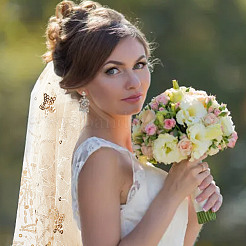 Ткань из полиэстера с вышивкой в виде звезды и луны с блестками DIY-WH0530-45A