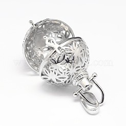 Латунь из латуни полая с круглыми подвесками из бабочки KK-M181-15P-NF