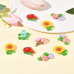 25шт 5 стиля непрозрачные кабошоны из смолы&nbsp;RESI-FS0001-97