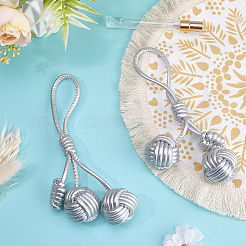 Подвесные украшения из искусственной кожи в виде плетеного шара&nbsp;AJEW-WH20054-143A