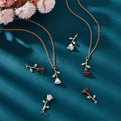 20шт 2 цвета сплава эмалевые подвески ENAM-UN0001-01