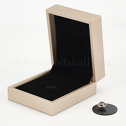 Прямоугольные подарочные коробки для хранения значков из искусственной кожи CON-WH0085-91