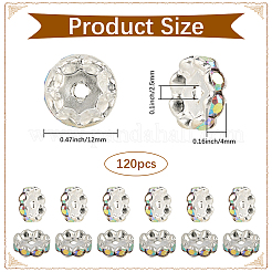 120 шт. Латунные бусины со стразами RB-PA0001-03S-02