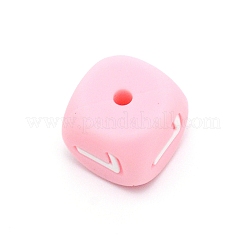 Силиконовые бусины с алфавитом для изготовления браслетов или ожерелий&nbsp;LS-SIL-TAC001-01B-L