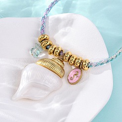 Ожерелья с подвесками из нержавеющей стали 304 NJEW-L465-09G-02