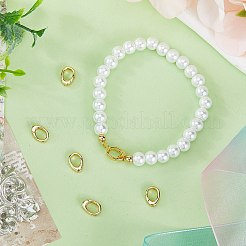 6 шт. латунные пружинные кольца-затворы KK-SC0003-80