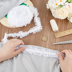 10 м хлопчатобумажная сетчатая плиссированная эластичная кружевная лента OCOR-DR0001-06