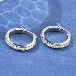 Серьги-кольца из нержавеющей стали 304&nbsp;LS-EJEW-N0031-11P