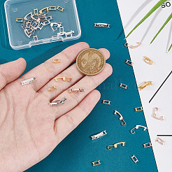 20 шт. 4-х цветные латунные раскладывающиеся застежки KK-UN0003-10A