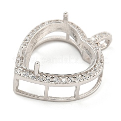 Сеттинги Серебряный кулон кабошон 925 стерлингов STER-B005-21P