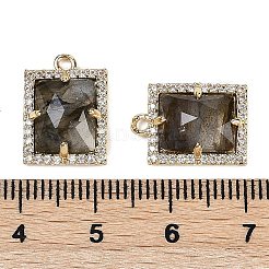 Подвески из натурального лабрадорита с огранкой в форме прямоугольника&nbsp;G-I375-05G-01