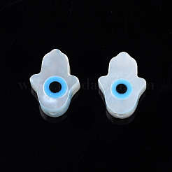 Натуральные белые бусины из перламутровых ракушек SSHEL-N034-57B-A