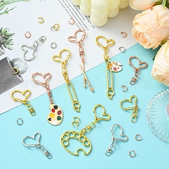 Застежки-омары из сплава в форме сердца KEYC-YW0001-20G