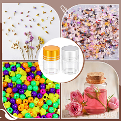 30 шт. 2-х цветные прозрачные стеклянные бутылки-контейнеры для бусин CON-PH0002-99