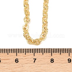 Ожерелья-цепочки типа «роло» из латуни толщиной 4 мм с текстурой&nbsp;NJEW-L012-05G