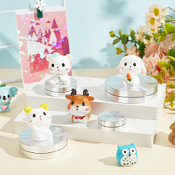 4 шт. 4-х стильная мини-вращающаяся подставка из алюминиевого сплава для статуэтки AJEW-BC0006-50